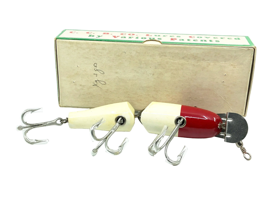 Creek Chub Jointed Striper Pikie 6800, #02 Red Head/White Color