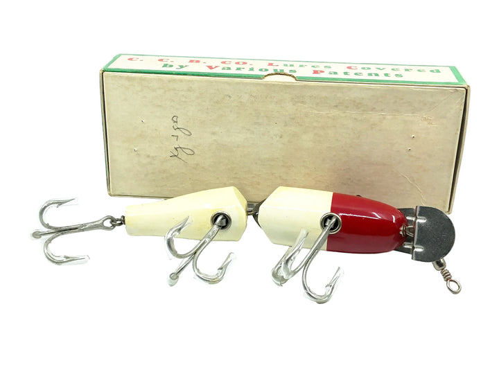 Creek Chub Jointed Striper Pikie 6800, #02 Red Head/White Color