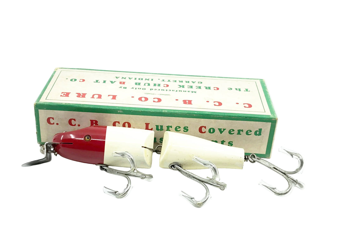 Creek Chub Jointed Striper Pikie 6800, #02 Red Head/White Color