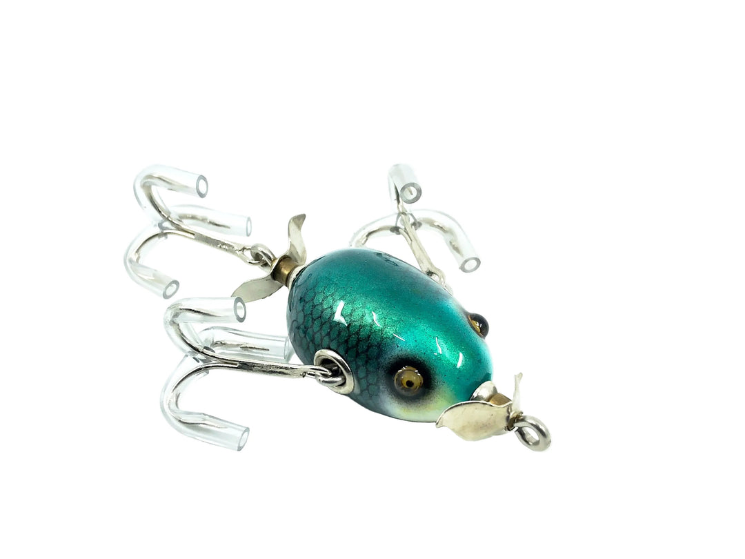 Musky Dan (XXX Lures) Kent Frog, White Head/Blue Scale Color w/COA