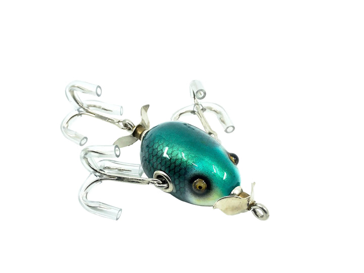 Musky Dan (XXX Lures) Kent Frog, White Head/Blue Scale Color w/COA