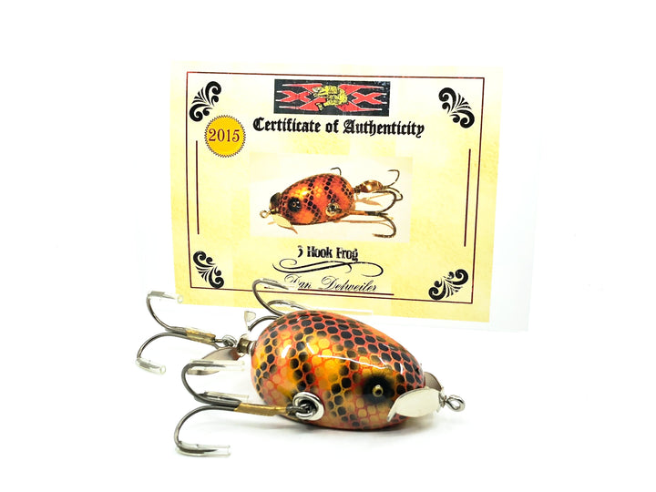 Musky Dan (XXX Lures) Kent Frog, Perch Scale Color w/COA
