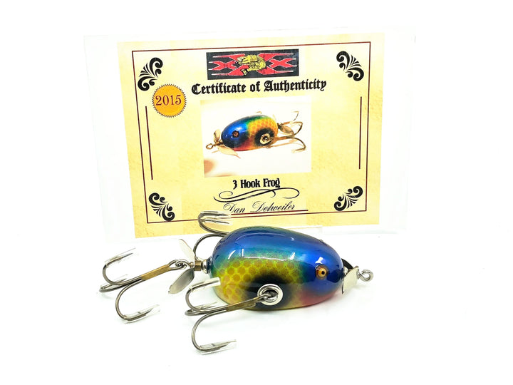 Musky Dan (XXX Lures) Kent Frog, Blue Back/Gold Scale Color w/COA