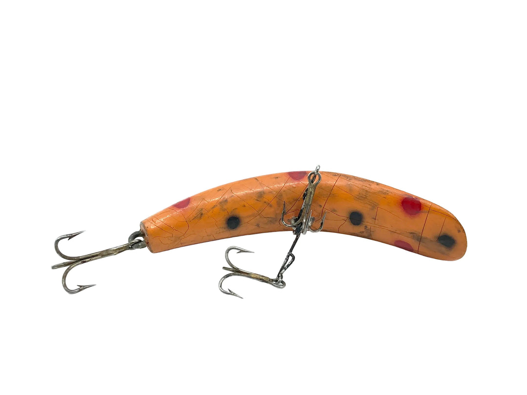 Helin Wooden Flatfish U20, OR Orange/Spots Color