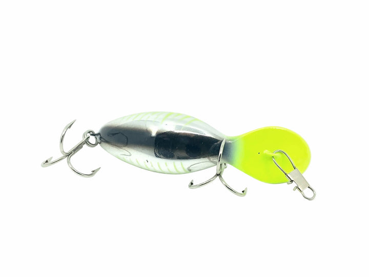 Heddon Clatter Tad, NCHB Nickle Chartreuse Black Shore Color