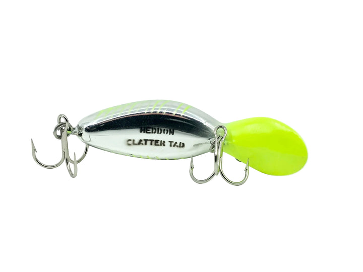 Heddon Clatter Tad, NCHB Nickle Chartreuse Black Shore Color
