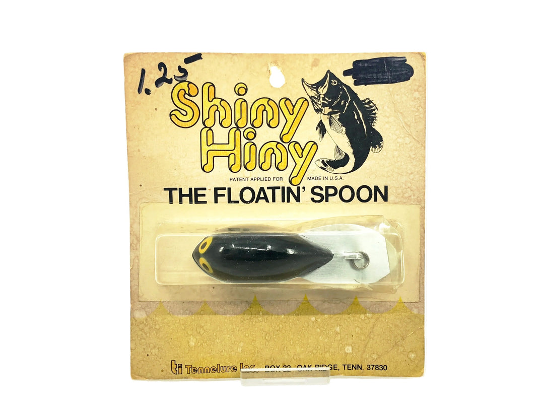 Tennelure Shiny Hiny Floatin' Spoon Deep Diver, #01 Black Color on Card