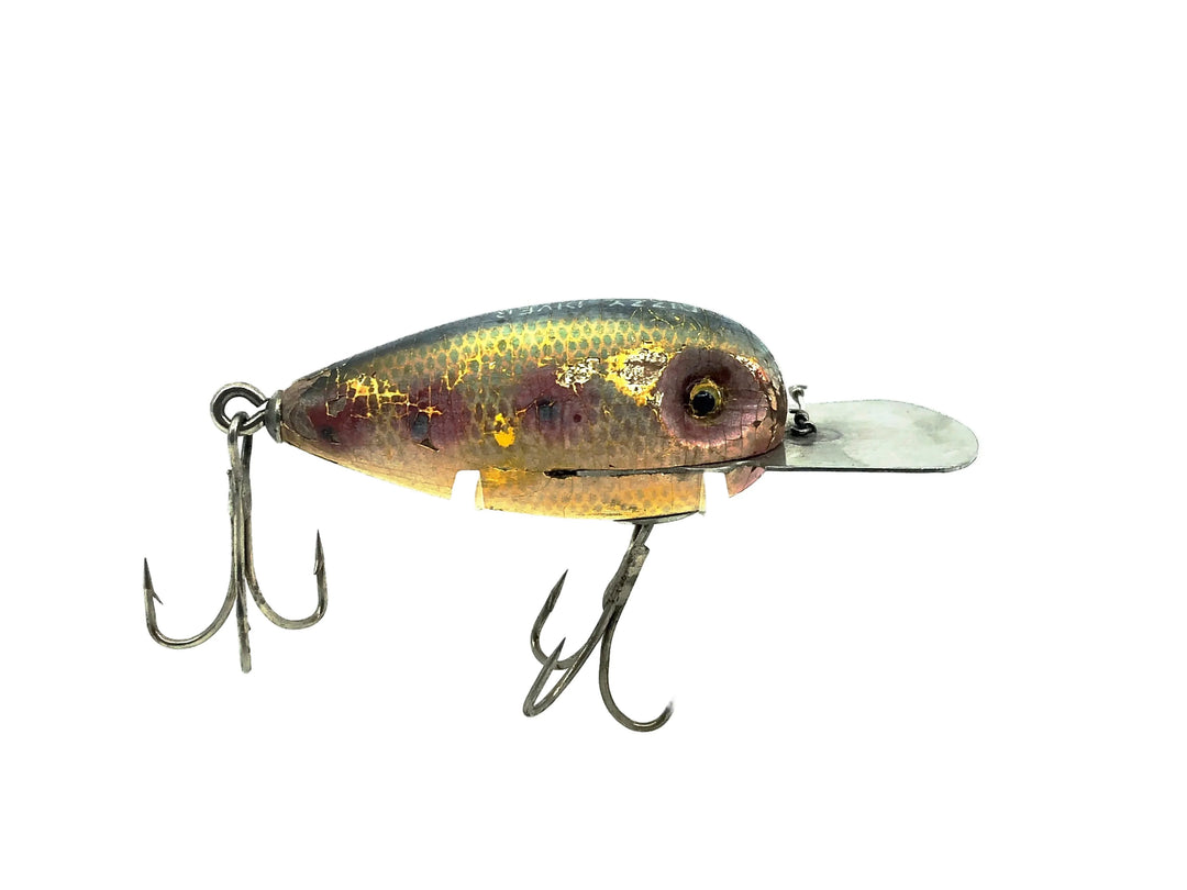 Fishanthon Bait MFG. Co. Dizzy Diver, Green Scale/Red Spots Color