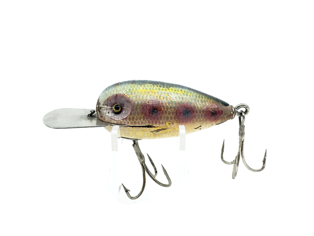Fishanthon Bait MFG. Co. Dizzy Diver, Green Scale/Red Spots Color