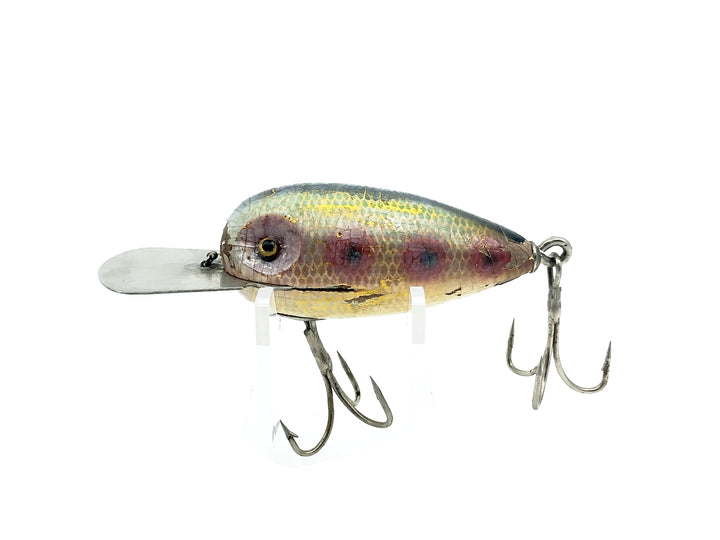 Fishanthon Bait MFG. Co. Dizzy Diver, Green Scale/Red Spots Color