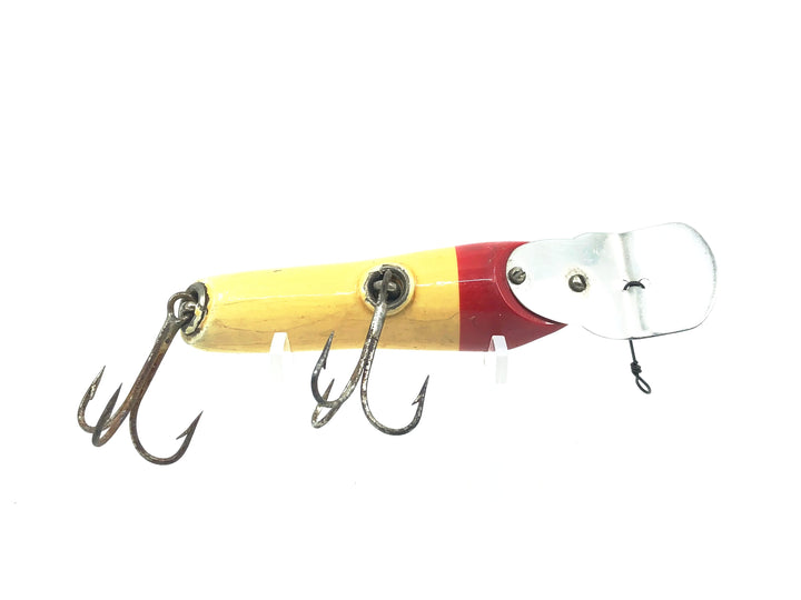 South Bend Baby Pike-Oreno 956, Red Head/White Color - Good Condition, Glass Eyes!