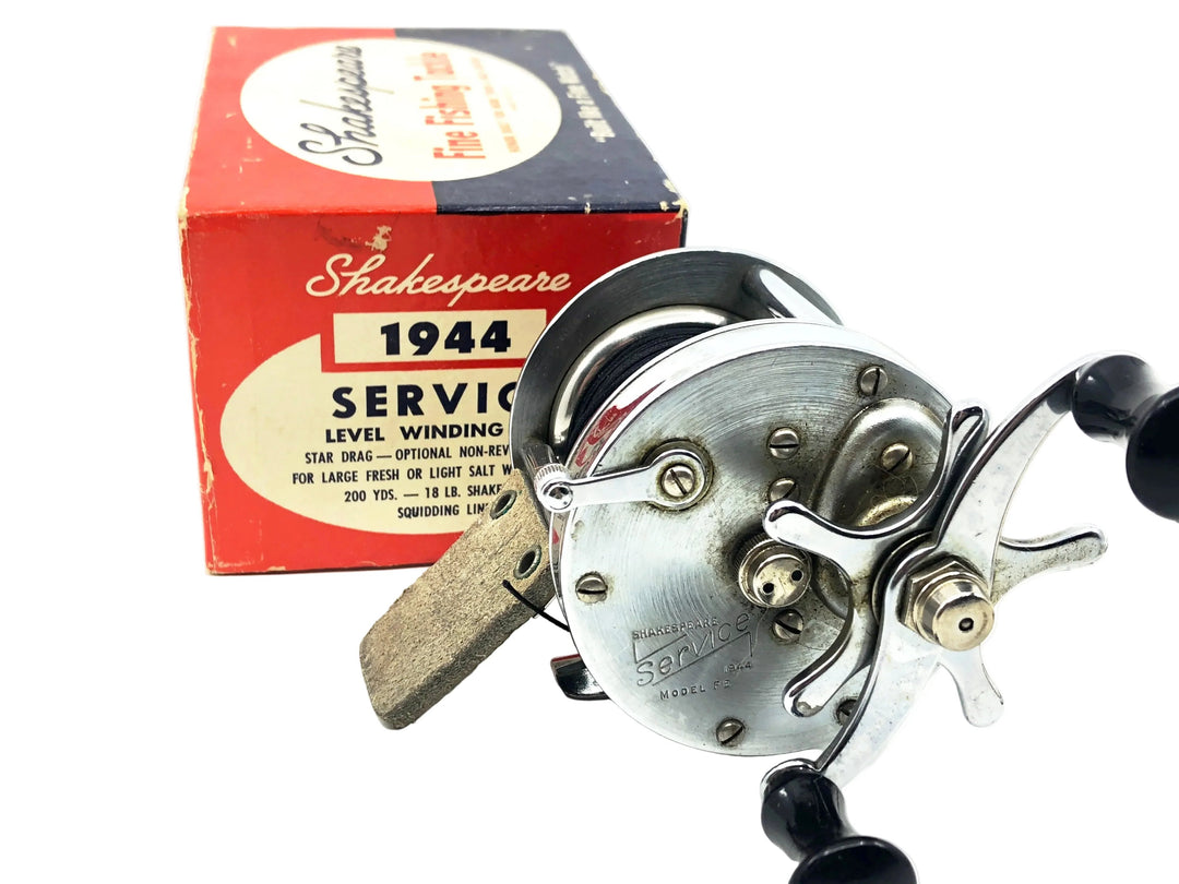 Vintage Shakespeare No.1944 Service Model FE Levelwind Reel w/Box