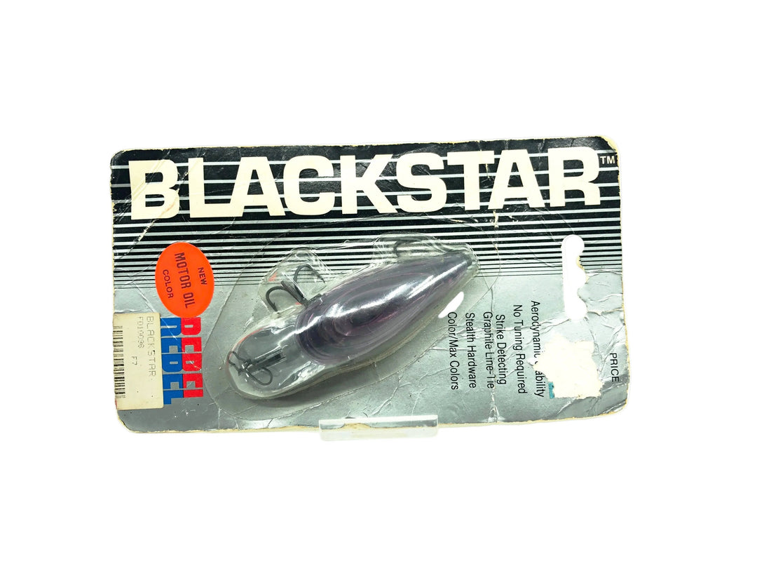 Rebel Blackstar Minnow, #96 Motor Oil Color on Card