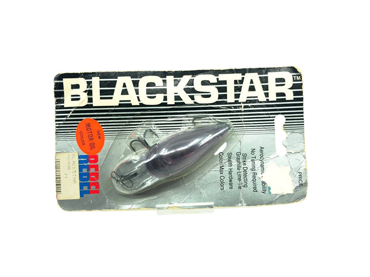 Rebel Blackstar Minnow, #96 Motor Oil Color on Card