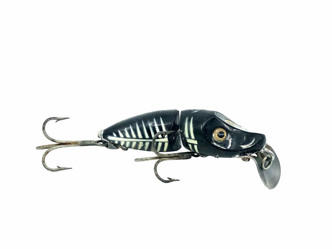 Heddon Jointed River Runt Spook Sinker 9330-XBW Black Shore Minnow Color