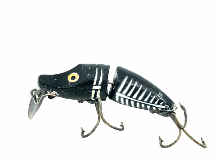 Heddon Jointed River Runt Spook Sinker 9330-XBW Black Shore Minnow Color