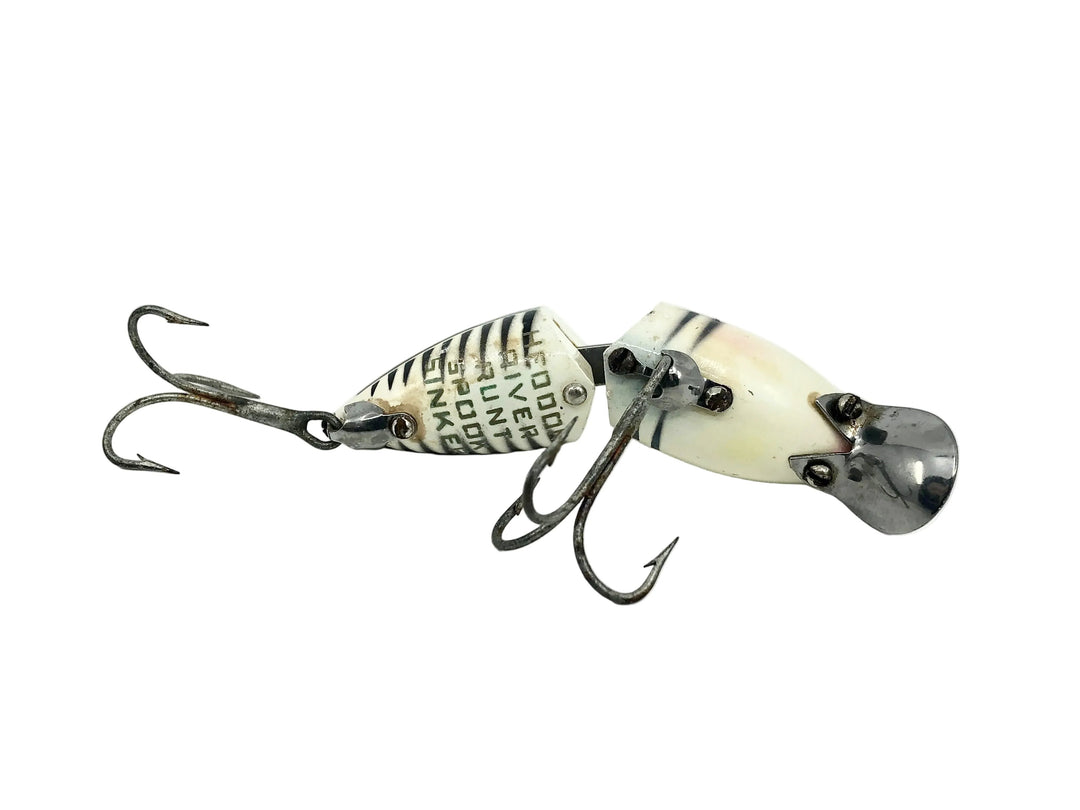 Heddon Jointed River Runt Spook Sinker 9330-XBP Pearl & Black Shore Minnow Color