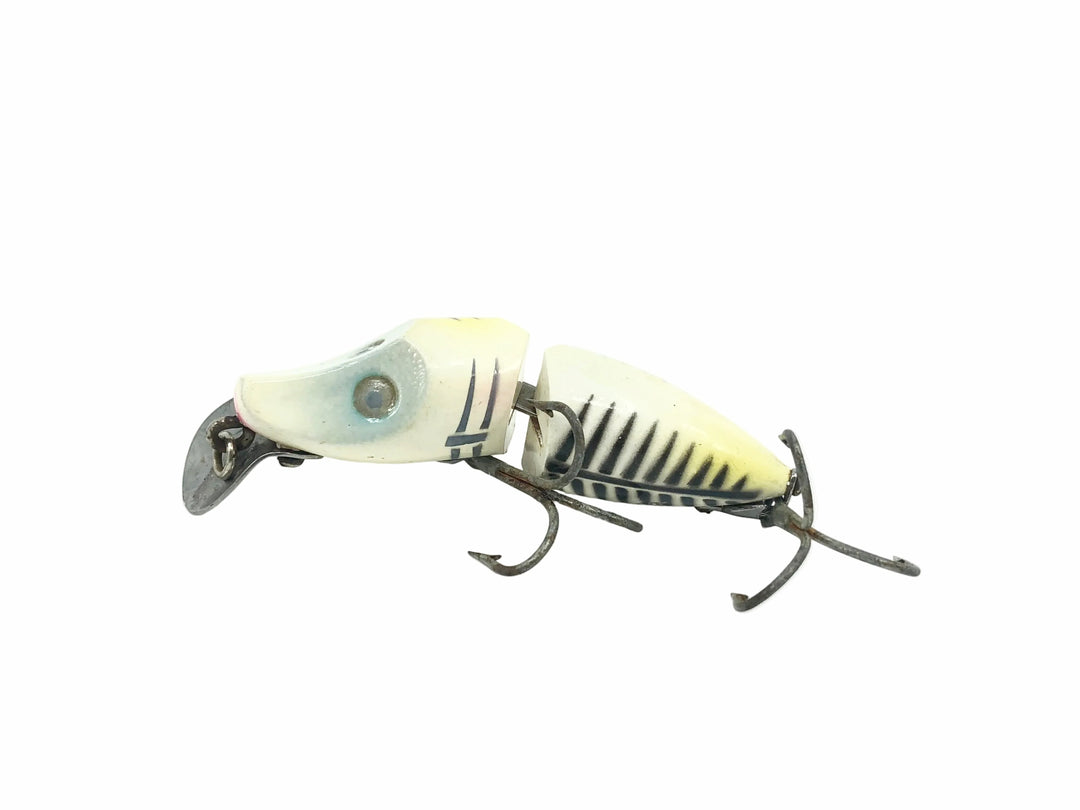 Heddon Jointed River Runt Spook Sinker 9330-XBP Pearl & Black Shore Minnow Color