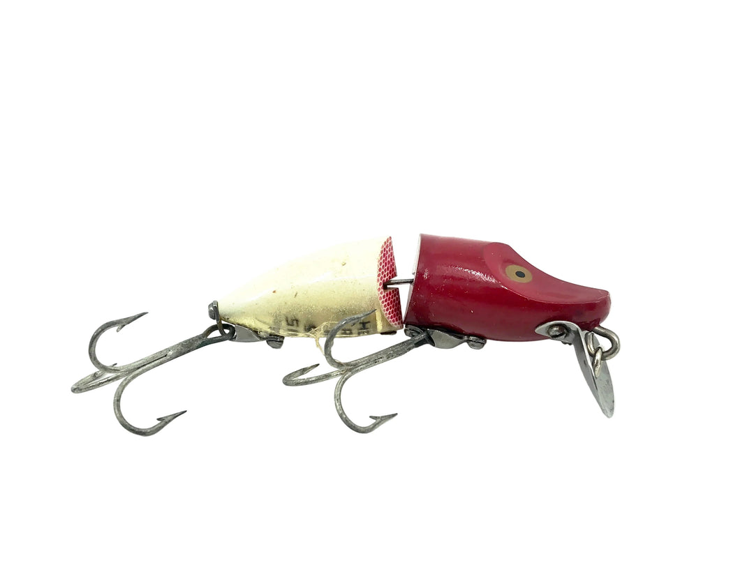 Heddon Jointed River Runt Spook Sinker 9330-RH Red Head/White Color