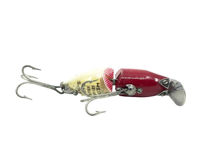 Heddon Jointed River Runt Spook Sinker 9330-RH Red Head/White Color