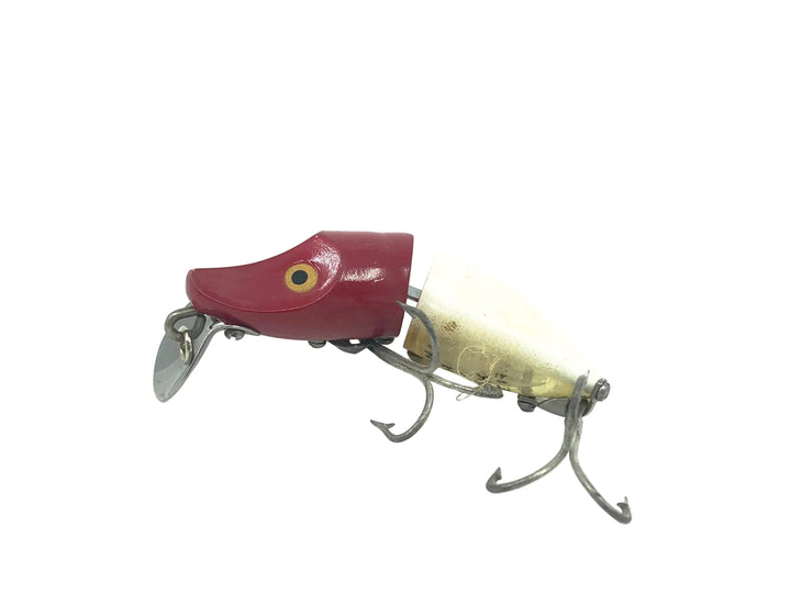 Heddon Jointed River Runt Spook Sinker 9330-RH Red Head/White Color