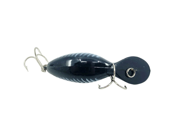 Heddon Tadpolly Spook, XBW Black and White Shore Minnow (No Eye Version)