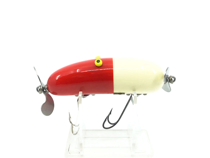 Japanese W32 CRASH Handmade Swisher Lure, White/Red Color in Bag