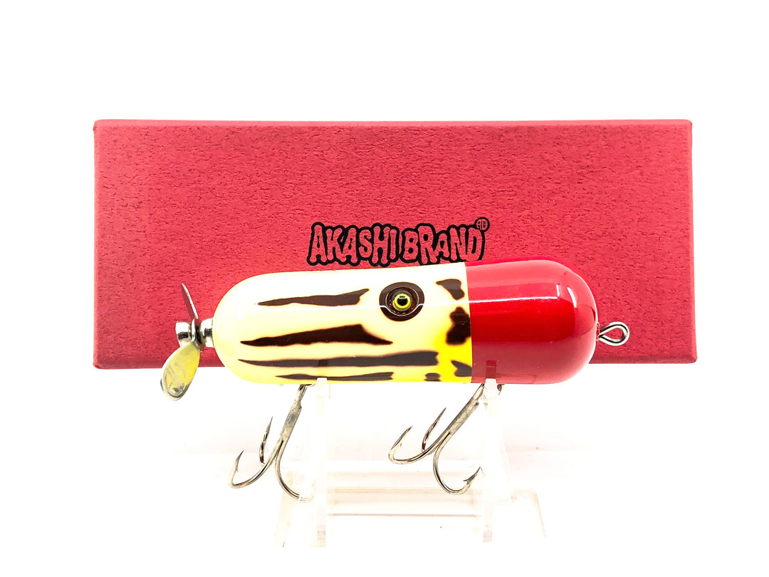 Akashibrand Torpedo, Red Head/White & Stripes Color Japanese Lure w/Box