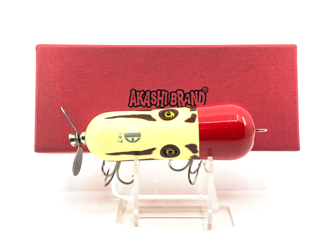Akashibrand Torpedo, Red Head/White & Stripes Color Japanese Lure w/Box