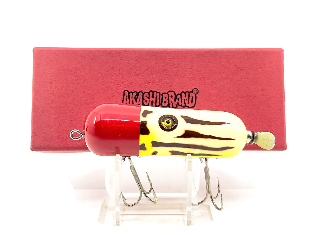 Akashibrand Torpedo, Red Head/White & Stripes Color Japanese Lure w/Box