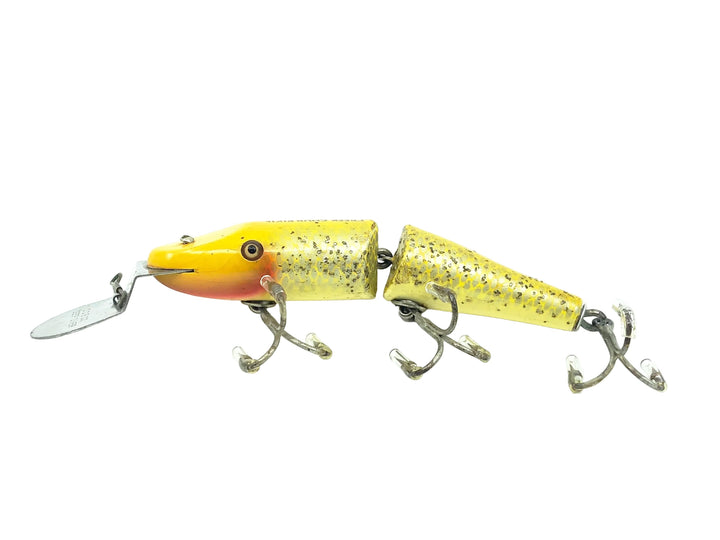 Creek Chub 2600DD Deep Diving Jointed Pikie Minnow, Yellow Flash Color 2637 Glass Eyes