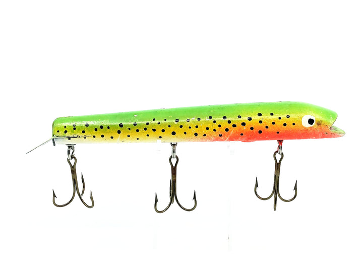 Bobbie 8 1/2" Jerk Bait, Repainted Rainbow Trout Color