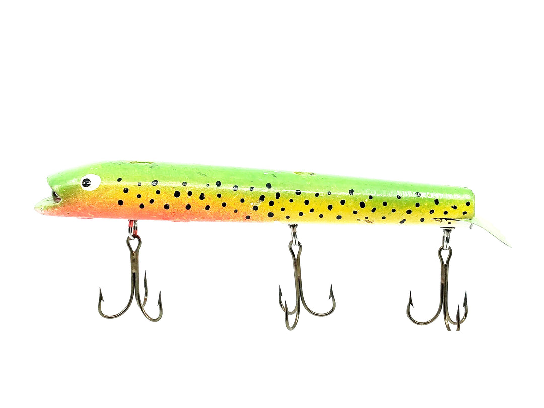Bobbie 8 1/2" Jerk Bait, Repainted Rainbow Trout Color