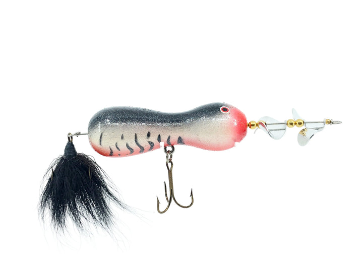 Len Hartman Musky Bug Spinner, Coachdog Color Wooden w/Wear