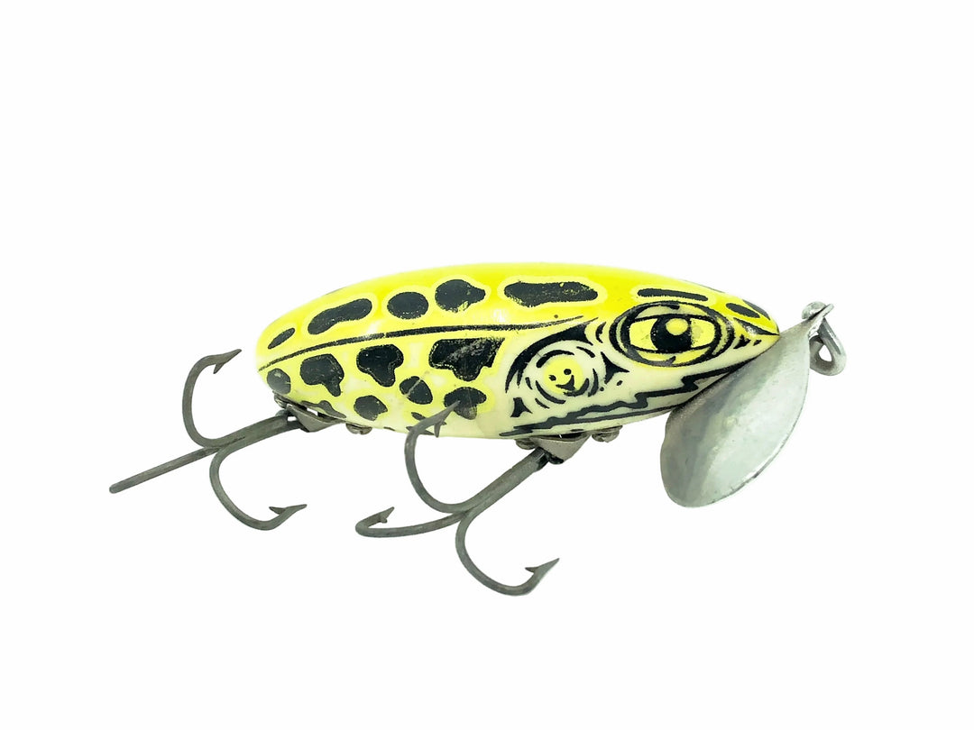 Arbogast Jitterbug 5/8oz, #206 Leopard Frog/White Belly Color, Seein's Believin Model