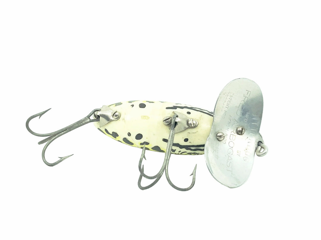 Arbogast Jitterbug 5/8oz, #206 Leopard Frog/White Belly Color, Seein's Believin Model