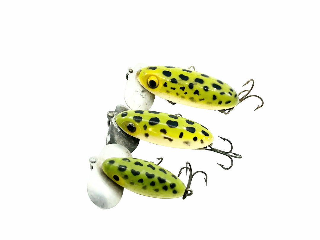 Vintage Arbogast Jitterbug Frog Trio