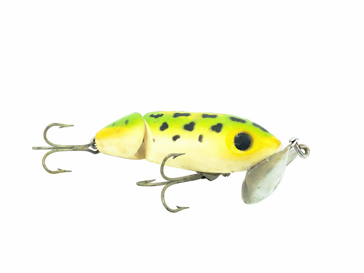 Arbogast Jointed Jitterbug, Frog/White Belly Color
