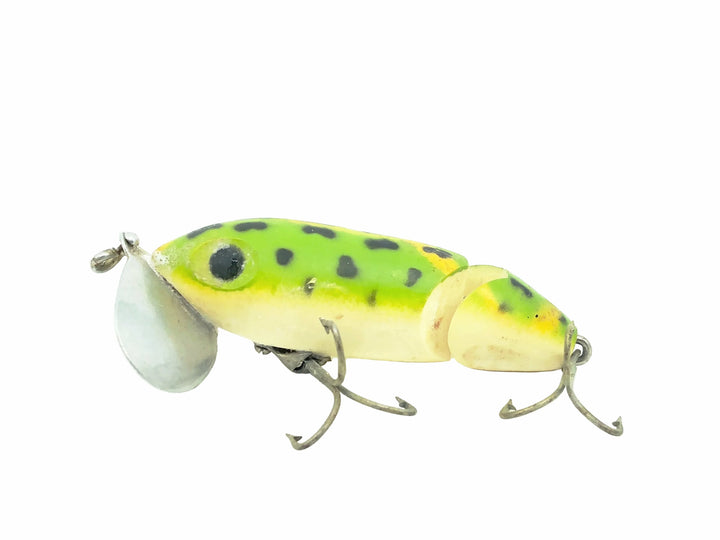 Arbogast Jointed Jitterbug, Frog/White Belly Color