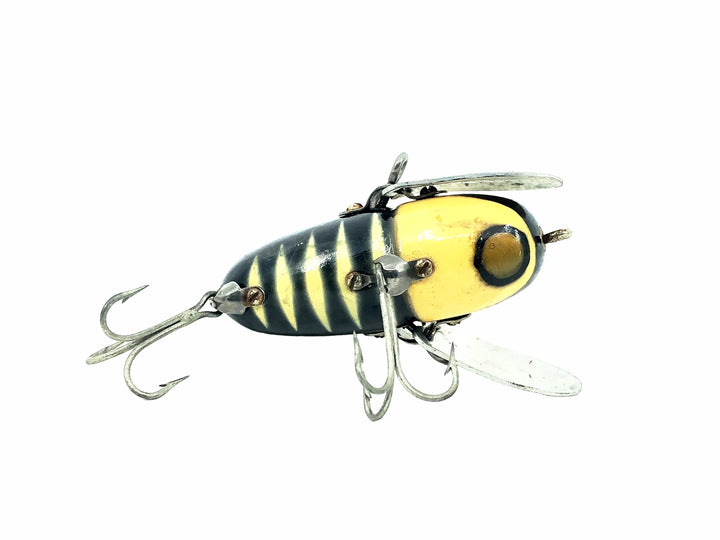 Heddon Wooden Crazy Crawler 2120 BWH Black Hornet Color
