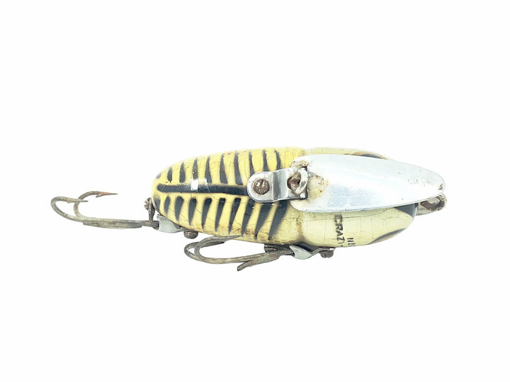 Heddon Wooden Crazy Crawler 2120 XRS Silver Shore Color