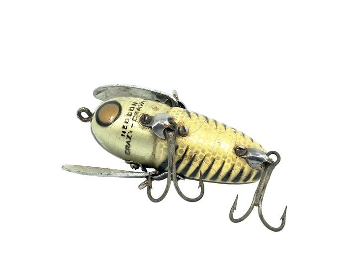 Heddon Wooden Crazy Crawler 2120 XRS Silver Shore Color