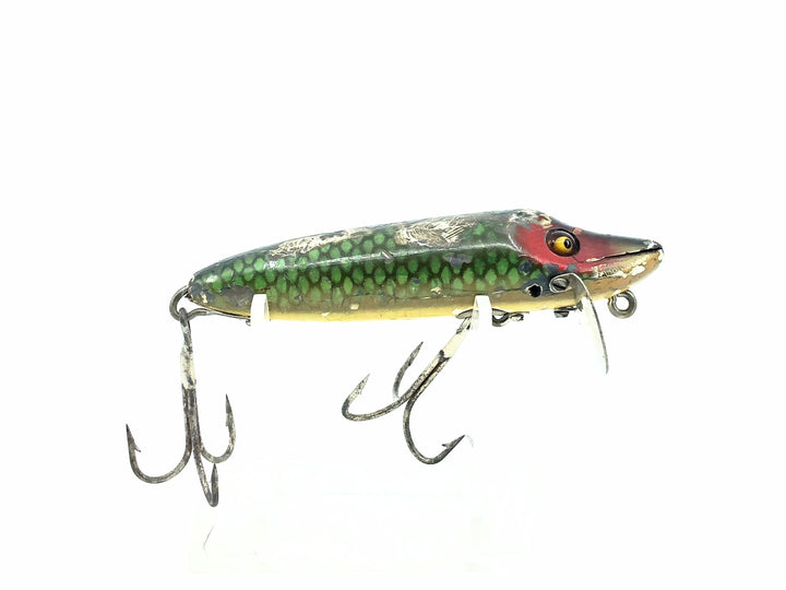 Heddon Wooden Baby Vamp 7400, D Green Scale Color