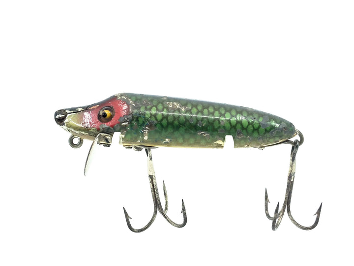Heddon Wooden Baby Vamp 7400, D Green Scale Color