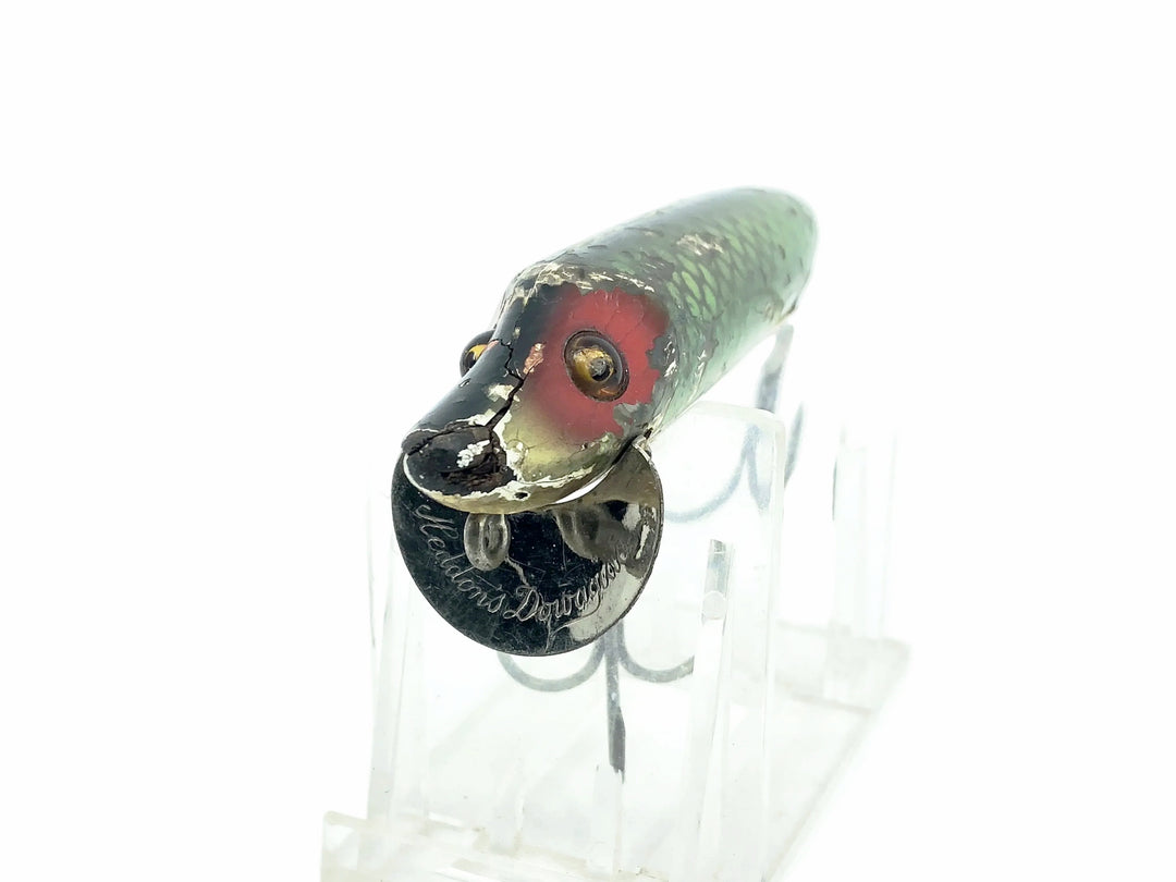 Heddon Wooden Baby Vamp 7400, D Green Scale Color