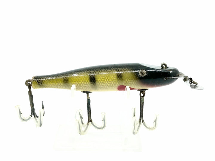 Creek Chub 700 Pikie, 701 Perch Scale Color - DLT Wooden Version with glass eyes
