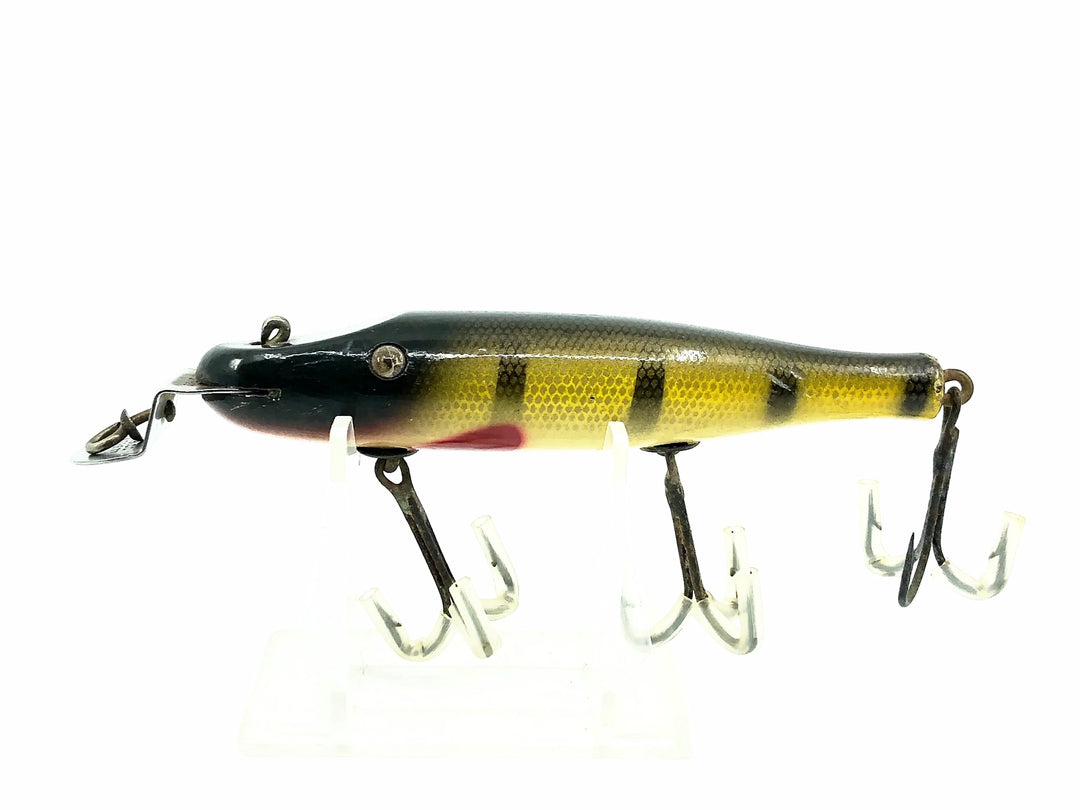Creek Chub 700 Pikie, 701 Perch Scale Color - DLT Wooden Version with glass eyes