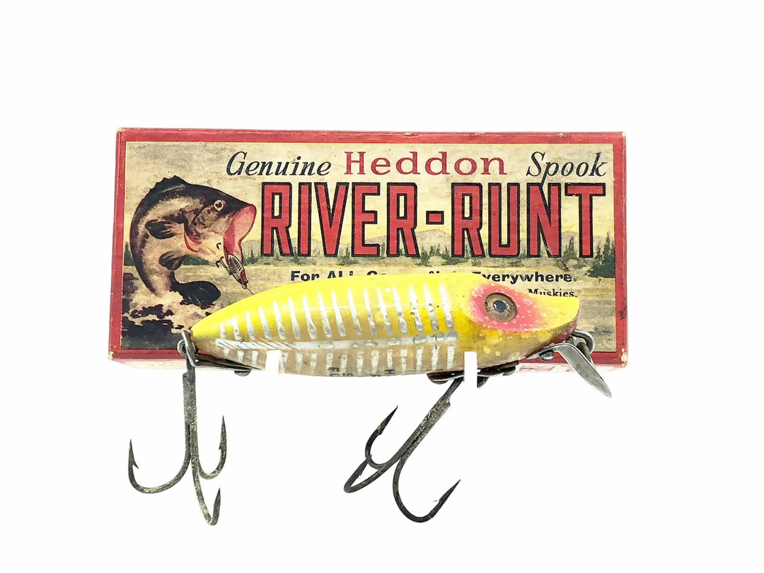 Heddon River Runt Spook Floater 9402-XRY, Yellow Shore Minnow Color with Box- 1st Gen Hardware
