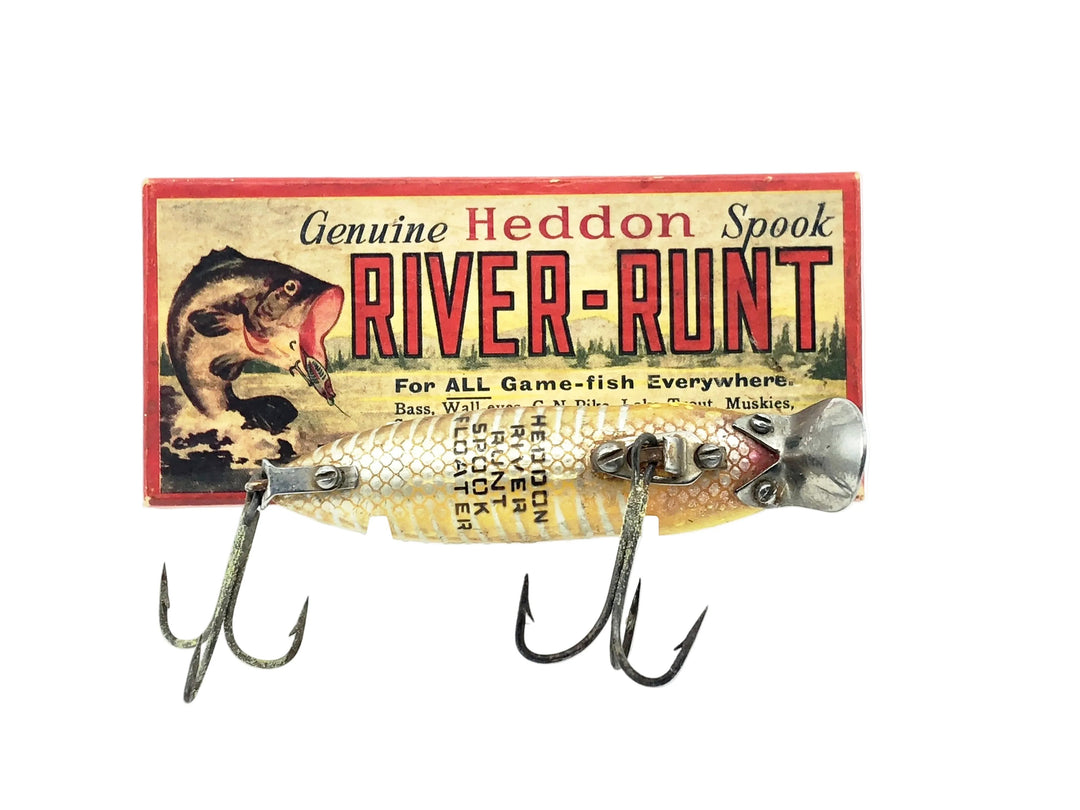 Heddon River Runt Spook Floater 9402-XRY, Yellow Shore Minnow Color with Box- 1st Gen Hardware