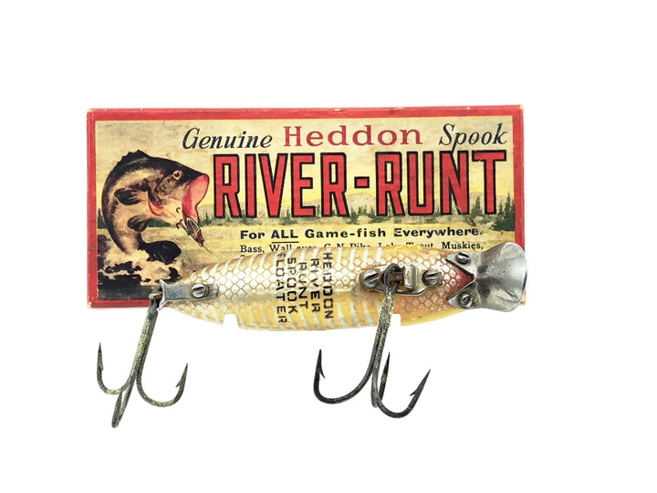 Heddon River Runt Spook Floater 9402-XRY, Yellow Shore Minnow Color with Box- 1st Gen Hardware
